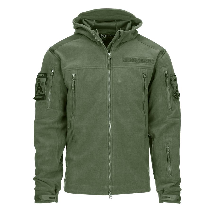 101Inc - Heavy Duty Combat Fleece Capuchon Groen